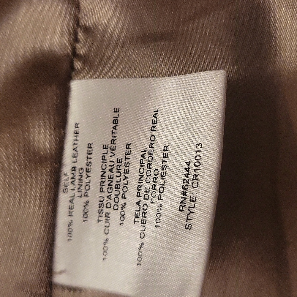 Lambskin Leather Jacket w/ Embroidery Small - Picture 8 of 14